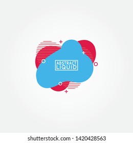 set of colorful fluid abstract geometric shapes with lines and dots for backdrops and banners.