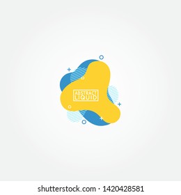 set of colorful fluid abstract geometric shapes with lines and dots for backdrops and banners.
