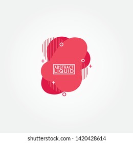 set of colorful fluid abstract geometric shapes with lines and dots for backdrops and banners.