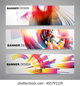Set of colorful Flyer, Brochure Design Templates.