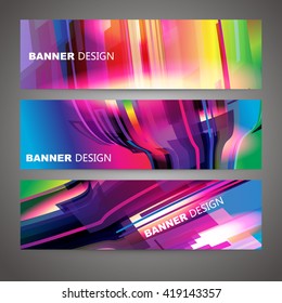 Set of Colorful Flyer, Brochure Design Templates.