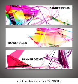Set of Colorful Flyer, Brochure Design Templates.