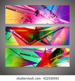 Set of Colorful Flyer, Brochure Design Templates.