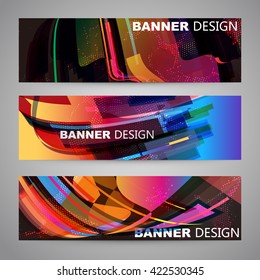 Set of Colorful Flyer, Brochure Design Templates.