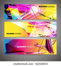Set of Colorful Flyer, Brochure Design Templates.