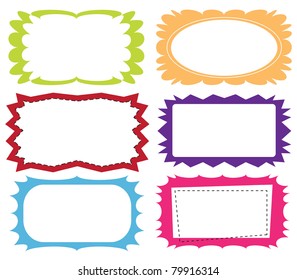 Set of colorful frames