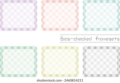 Set of colorful frames with bias check
