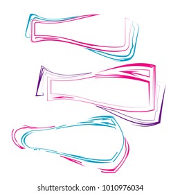 set of colorful frames bubble speech quote box template illustration