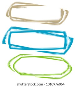 set of colorful frames bubble speech quote box template illustration