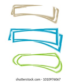 set of colorful frames bubble speech quote box template illustration