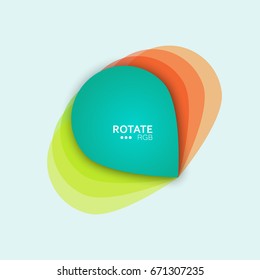 Set colorful geo point. Vector abstract design.