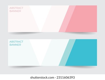 set of colorful geometri banner template