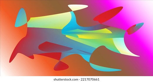 Set of colorful geometric abstract elements. Dynamic colored shapes and lines. Flowing shape banner. Perfect for Templates for logo design, flyers, presentations, vector illustrations
