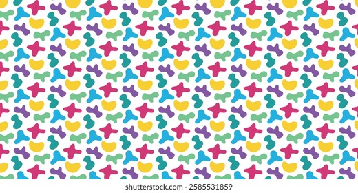 set of Colorful geometric doodle seamless pattern poster background. Cute, funny creative minimalist style art background.