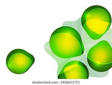 Set of colorful geometric rounded shapes and lines. Abstract backgrounds for wallpaper, business cards, cover, poster, banner, brochure, header, website. Vector illustration.
