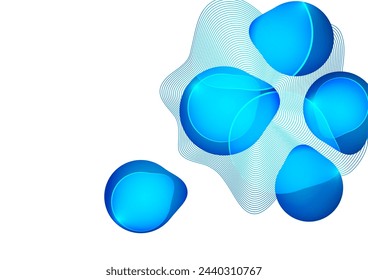 Set of colorful geometric rounded shapes and lines. Abstract backgrounds for wallpaper, business cards, cover, poster, banner, brochure, header, website. Vector illustration.