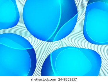 Conjunto de líneas y Formas redondeadas geométricas coloridas. Fondos abstractos para el Fondo de pantalla, tarjetas de visita, cubierta, cartel, Anuncio, folleto, cabecera, Sitio web. Ilustración vectorial.