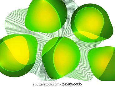 Conjunto de líneas y Formas redondeadas geométricas coloridas. Fondos abstractos para el Fondo de pantalla, tarjetas de visita, cubierta, cartel, Anuncio, folleto, cabecera, Sitio web. Ilustración vectorial.