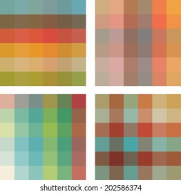 Set of Colorful geometric Seamless Patterns - Illustration