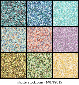 Set of colorful geometric textures. Abstract backgrounds. Vector illustration EPS 10.