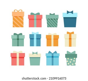 Set of colorful gift boxes	