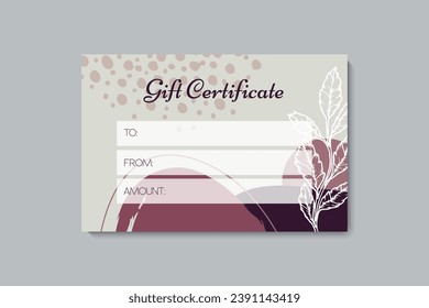 Set of colorful gift cards template. Modern style vector illustration of flowers for saloon, gallery, spa, shop. Gift voucher	
