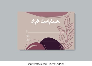 Set of colorful gift cards template. Modern style vector illustration of flowers for saloon, gallery, spa, shop. Gift voucher	
