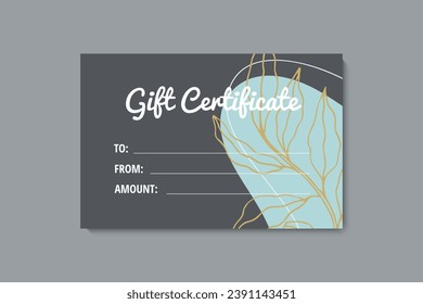 Set of colorful gift cards template. Modern style vector illustration of flowers for saloon, gallery, spa, shop. Gift voucher	
