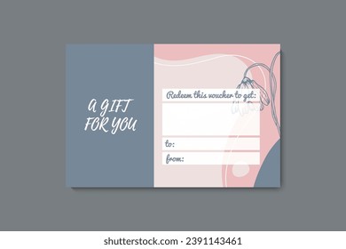 Set of colorful gift cards template. Modern style vector illustration of flowers for saloon, gallery, spa, shop. Gift voucher	
