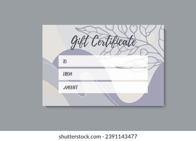 Set of colorful gift cards template. Modern style vector illustration of flowers for saloon, gallery, spa, shop. Gift voucher	
