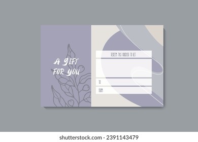 Set of colorful gift cards template. Modern style vector illustration of flowers for saloon, gallery, spa, shop. Gift voucher	
