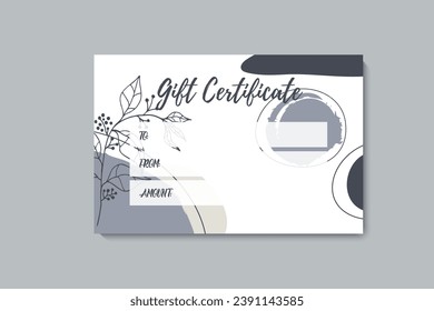 Set of colorful gift cards template. Modern style vector illustration of flowers for saloon, gallery, spa, shop. Gift voucher