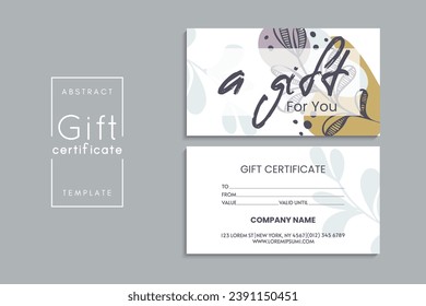 Set of colorful gift cards template. Modern style vector illustration of flowers for saloon, gallery, spa, shop. Gift voucher	