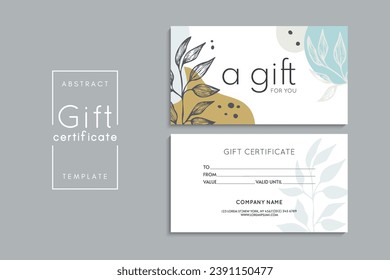 Set of colorful gift cards template. Modern style vector illustration of flowers for saloon, gallery, spa, shop. Gift voucher	