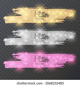 Conjunto de textura brillante colorida, textura en negro, formato vectorial