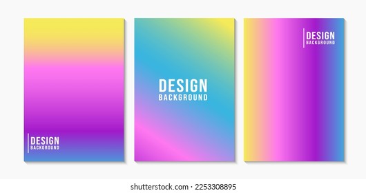Conjunto de fondo abstracto de degradado colorido.