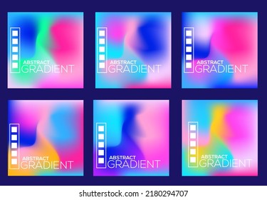 set of colorful gradient background illustrator