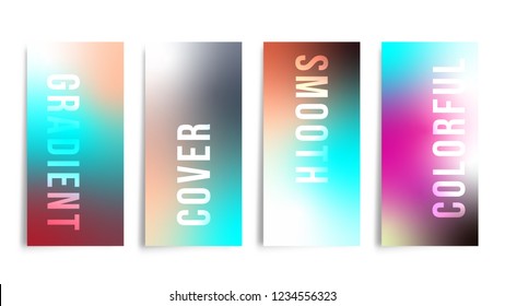 Set of colorful gradient background for printing products, web banner, card, flyer, poster or cover brochure. Vector illustration.
