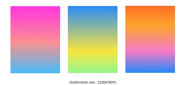 Set Of Colorful Gradient Background. Suitable For Banner, Ads, Social Media Post, and Wallpaper.