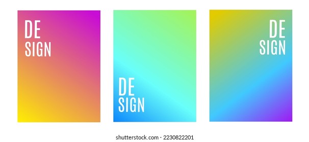 Set Of Colorful Gradient Background. Suitable For Banner, Ads, Social Media Post, and Wallpaper.