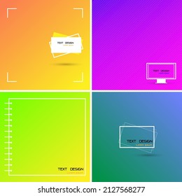 Set of colorful gradient background.Modern template