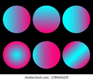 Set of colorful gradient backgrounds for social media. Abstract background, cover.  Marketing, advertising. Vector illustration. EPS 10