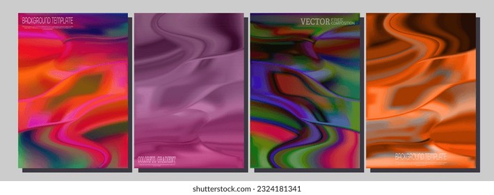 A set of colorful gradient backgrounds. Template for poster, banner, interior, web design and creative ideas
