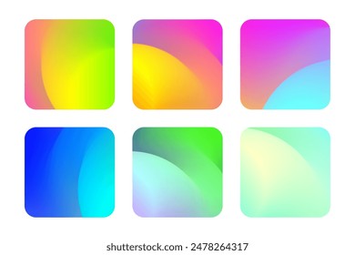 set of colorful gradient banner backgrounds