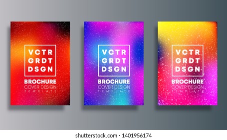 Set of colorful gradient cover for flyer, poster, brochure, typography and other printing products. Vector illustration.