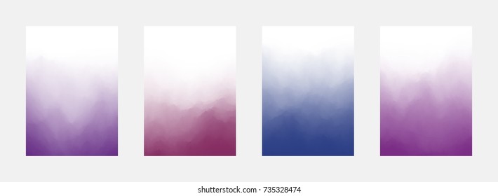 Set of colorful gradient covers for notebooks, scrapbooks, journals etc. A4 or A5 format, layered vector.