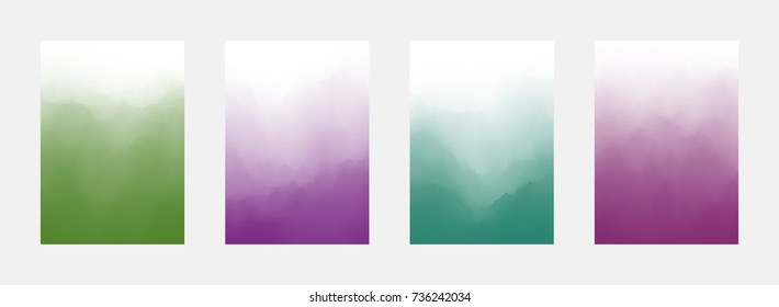 Set of colorful gradient covers for notebooks, scrapbooks, journals etc. A4 or A5 format, layered vector.