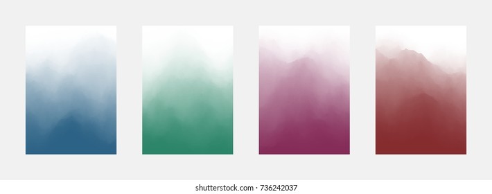 Set of colorful gradient covers for notebooks, scrapbooks, journals etc. A4 or A5 format, layered vector.