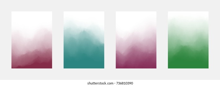 Set of colorful gradient covers for notebooks, scrapbooks, journals etc. A4 or A5 format, layered vector.