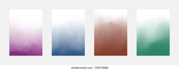 Set of colorful gradient covers for notebooks, scrapbooks, journals etc. A4 or A5 format, layered vector.